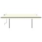 vidaXL Markise Manuell Einziehbar mit LED 5x3 m Creme vidaXL Markise Manuell Einziehbar mit LED 5x3 m Creme
