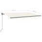 vidaXL Markise Manuell Einziehbar mit LED 5x3 m Creme vidaXL Markise Manuell Einziehbar mit LED 5x3 m Creme