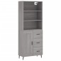 Highboard Grau Sonoma 69,5x34x180 cm Holzwerkstoff Highboard Grau Sonoma 69,5x34x180 cm Holzwerkstoff