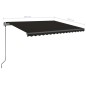 vidaXL Markise Manuell Einziehbar mit Pfosten 4x3,5 m Anthrazit vidaXL Markise Manuell Einziehbar mit Pfosten 4x3,5 m Anthrazit