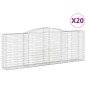 vidaXL Gabionen mit Hochbogen 20 Stk 400x50x140/160cm Verzinktes Eisen vidaXL Gabionen mit Hochbogen 20 Stk 400x50x140/160cm Verzinktes Eisen