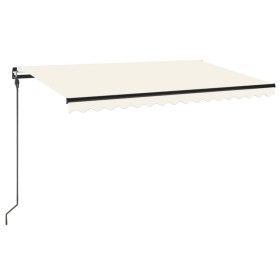 vidaXL Markise Manuell Einziehbar 450x300 cm Creme