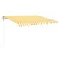 vidaXL Automatische Markise mit LED & Windsensor 400x350 Gelb/Weiß vidaXL Automatische Markise mit LED & Windsensor 400x350 Gelb/Weiß