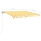 vidaXL Automatische Markise mit LED & Windsensor 400x350 Gelb/Weiß vidaXL Automatische Markise mit LED & Windsensor 400x350 Gelb/Weiß
