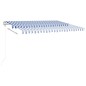 vidaXL Automatische Markise mit LED & Windsensor 400x350 Blau und Weiß vidaXL Automatische Markise mit LED & Windsensor 400x350 Blau und Weiß