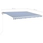 vidaXL Automatische Markise mit LED & Windsensor 400x350 Blau und Weiß vidaXL Automatische Markise mit LED & Windsensor 400x350 Blau und Weiß