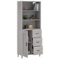 Highboard Grau Sonoma 69,5x34x180 cm Holzwerkstoff Highboard Grau Sonoma 69,5x34x180 cm Holzwerkstoff