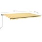 vidaXL Markise Manuell Einziehbar 500x350 cm Gelb und Weiß vidaXL Markise Manuell Einziehbar 500x350 cm Gelb und Weiß