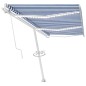 vidaXL Automatische Markise mit LED & Windsensor 600x300 Blau und Weiß vidaXL Automatische Markise mit LED & Windsensor 600x300 Blau und Weiß