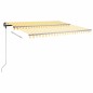 vidaXL Standmarkise Manuell Einziehbar 450x350 cm Gelb/Weiß vidaXL Standmarkise Manuell Einziehbar 450x350 cm Gelb/Weiß