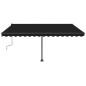 vidaXL Standmarkise Einziehbar Handbetrieben 400x350 cm Anthrazit vidaXL Standmarkise Einziehbar Handbetrieben 400x350 cm Anthrazit