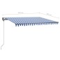 vidaXL Standmarkise Manuell Einziehbar 450x300 cm Blau/Weiß vidaXL Standmarkise Manuell Einziehbar 450x300 cm Blau/Weiß