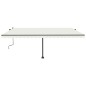 vidaXL Markise Manuell Einziehbar mit LED 500x300 cm Creme vidaXL Markise Manuell Einziehbar mit LED 500x300 cm Creme