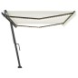 vidaXL Markise Manuell Einziehbar mit LED 500x300 cm Creme vidaXL Markise Manuell Einziehbar mit LED 500x300 cm Creme