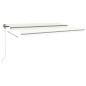 vidaXL Markise Manuell Einziehbar mit LED 500x300 cm Creme vidaXL Markise Manuell Einziehbar mit LED 500x300 cm Creme