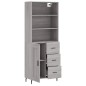 Highboard Grau Sonoma 69,5x34x180 cm Holzwerkstoff Highboard Grau Sonoma 69,5x34x180 cm Holzwerkstoff