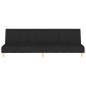 vidaXL Schlafsofa 2-Sitzer Schwarz Stoff vidaXL Schlafsofa 2-Sitzer Schwarz Stoff