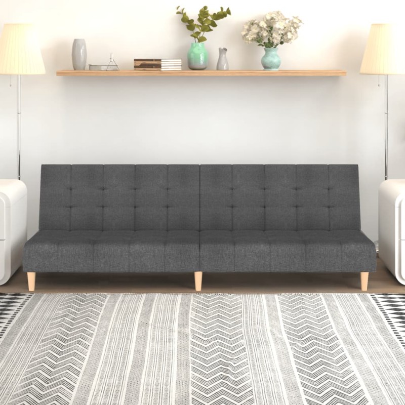 vidaXL Schlafsofa 2-Sitzer Hellgrau Stoff vidaXL Schlafsofa 2-Sitzer Hellgrau Stoff