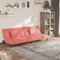 vidaXL Schlafsofa 2-Sitzer mit 2 Kissen Rosa Samt vidaXL Schlafsofa 2-Sitzer mit 2 Kissen Rosa Samt