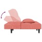 vidaXL Schlafsofa 2-Sitzer mit 2 Kissen Rosa Samt vidaXL Schlafsofa 2-Sitzer mit 2 Kissen Rosa Samt