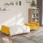 vidaXL Schlafsofa 2-Sitzer mit 2 Kissen Gelb Stoff vidaXL Schlafsofa 2-Sitzer mit 2 Kissen Gelb Stoff
