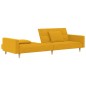 vidaXL Schlafsofa 2-Sitzer mit 2 Kissen Gelb Stoff vidaXL Schlafsofa 2-Sitzer mit 2 Kissen Gelb Stoff