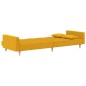vidaXL Schlafsofa 2-Sitzer mit 2 Kissen Gelb Stoff vidaXL Schlafsofa 2-Sitzer mit 2 Kissen Gelb Stoff