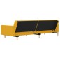 vidaXL Schlafsofa 2-Sitzer mit 2 Kissen Gelb Stoff vidaXL Schlafsofa 2-Sitzer mit 2 Kissen Gelb Stoff