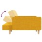 vidaXL Schlafsofa 2-Sitzer mit 2 Kissen Gelb Stoff vidaXL Schlafsofa 2-Sitzer mit 2 Kissen Gelb Stoff