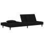 vidaXL Schlafsofa 2-Sitzer mit 2 Kissen Schwarz Samt vidaXL Schlafsofa 2-Sitzer mit 2 Kissen Schwarz Samt