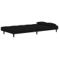 vidaXL Schlafsofa 2-Sitzer mit 2 Kissen Schwarz Samt vidaXL Schlafsofa 2-Sitzer mit 2 Kissen Schwarz Samt