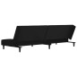 vidaXL Schlafsofa 2-Sitzer mit 2 Kissen Schwarz Samt vidaXL Schlafsofa 2-Sitzer mit 2 Kissen Schwarz Samt