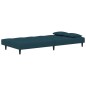 vidaXL Schlafsofa 2-Sitzer mit 2 Kissen Blau Samt vidaXL Schlafsofa 2-Sitzer mit 2 Kissen Blau Samt