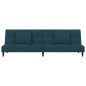vidaXL Schlafsofa 2-Sitzer mit 2 Kissen Blau Samt vidaXL Schlafsofa 2-Sitzer mit 2 Kissen Blau Samt