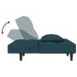 vidaXL Schlafsofa 2-Sitzer mit 2 Kissen Blau Samt vidaXL Schlafsofa 2-Sitzer mit 2 Kissen Blau Samt