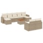 vidaXL 10-tlg. Garten-Sofagarnitur mit Kissen Beige Poly Rattan vidaXL 10-tlg. Garten-Sofagarnitur mit Kissen Beige Poly Rattan