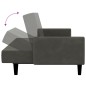 vidaXL Schlafsofa 2-Sitzer Dunkelgrau Samt vidaXL Schlafsofa 2-Sitzer Dunkelgrau Samt