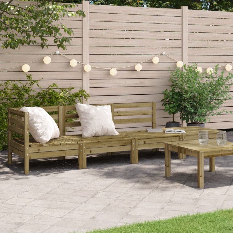 vidaXL Gartensofa 4-Sitzer Kiefernholz Imprägniert vidaXL Gartensofa 4-Sitzer Kiefernholz Imprägniert