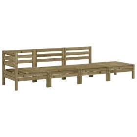 vidaXL Gartensofa 4-Sitzer Kiefernholz Imprägniert