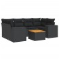 vidaXL 7-tlg. Garten-Sofagarnitur mit Kissen Schwarz Poly Rattan vidaXL 7-tlg. Garten-Sofagarnitur mit Kissen Schwarz Poly Rattan