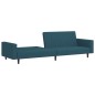 vidaXL Schlafsofa 2-Sitzer Blau Samt vidaXL Schlafsofa 2-Sitzer Blau Samt