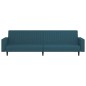 vidaXL Schlafsofa 2-Sitzer Blau Samt vidaXL Schlafsofa 2-Sitzer Blau Samt