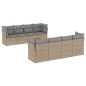 vidaXL 9-tlg. Garten-Sofagarnitur mit Kissen Beige Poly Rattan vidaXL 9-tlg. Garten-Sofagarnitur mit Kissen Beige Poly Rattan