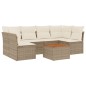 vidaXL 7-tlg. Garten-Sofagarnitur mit Kissen Beige Poly Rattan vidaXL 7-tlg. Garten-Sofagarnitur mit Kissen Beige Poly Rattan