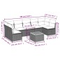 vidaXL 8-tlg. Garten-Sofagarnitur mit Kissen Schwarz Poly Rattan vidaXL 8-tlg. Garten-Sofagarnitur mit Kissen Schwarz Poly Rattan