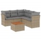 vidaXL 6-tlg. Garten-Sofagarnitur mit Kissen Beige Poly Rattan vidaXL 6-tlg. Garten-Sofagarnitur mit Kissen Beige Poly Rattan