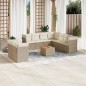 vidaXL 10-tlg. Garten-Sofagarnitur mit Kissen Beige Poly Rattan vidaXL 10-tlg. Garten-Sofagarnitur mit Kissen Beige Poly Rattan