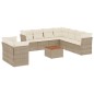 vidaXL 10-tlg. Garten-Sofagarnitur mit Kissen Beige Poly Rattan vidaXL 10-tlg. Garten-Sofagarnitur mit Kissen Beige Poly Rattan