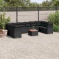vidaXL 11-tlg. Garten-Sofagarnitur mit Kissen Schwarz Poly Rattan vidaXL 11-tlg. Garten-Sofagarnitur mit Kissen Schwarz Poly Rattan
