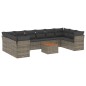 vidaXL 11-tlg. Garten-Sofagarnitur mit Kissen Grau Poly Rattan vidaXL 11-tlg. Garten-Sofagarnitur mit Kissen Grau Poly Rattan